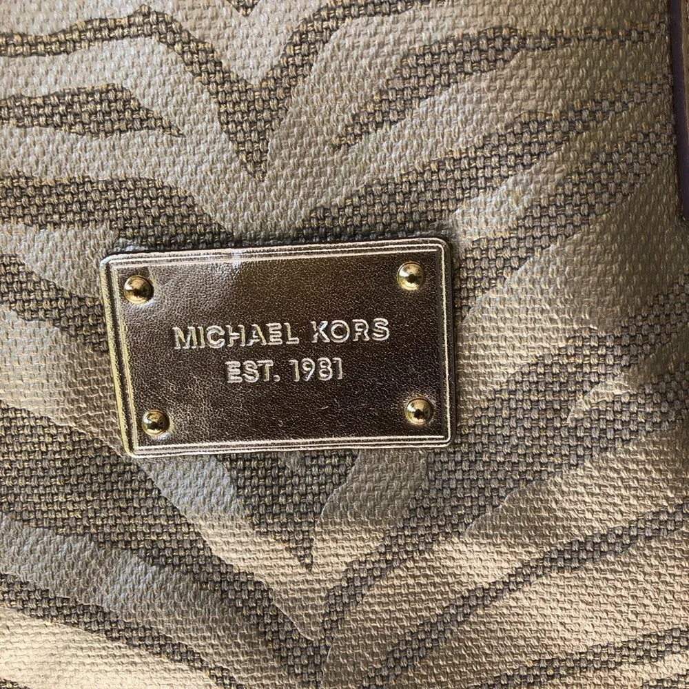 Michael Kors gold and tan shimmer tote